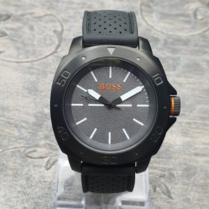 Hugo Boss Men’s Quartz Silicone Strap Grey Dial 45mm Watch HB1431342660