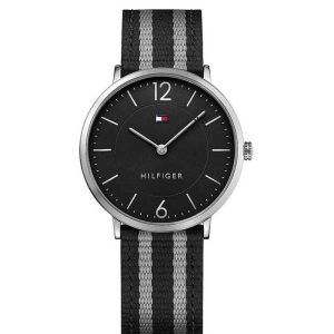 Tommy Hilfiger Men’s Quartz Nylon Strap Black Dial 40mm Watch 1791329