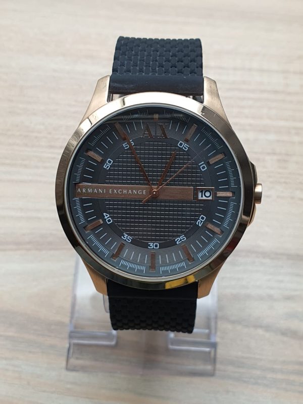 Armani Exchange Men’s Quartz Silicone Strap Grey Dial 46mm Watch AX2128