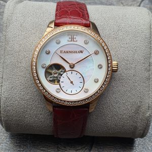 Earnshaw Women’s Automatic Leather Strap Mother Of Pearl Dial 35mm Watch ES0505