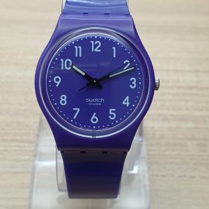 Swatch Women’s Swiss Made Quartz Silicone Strap Blue Dial 34mm Watch YLS0684