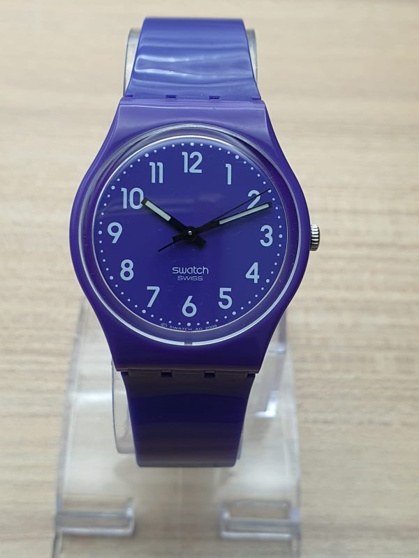 Swatch Women’s Swiss Made Quartz Silicone Strap Blue Dial 34mm Watch YLS0684