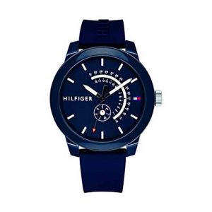 Tommy Hilfiger Men’s Quartz Silicone Strap Blue Dial 44mm Watch 1791482