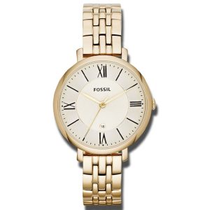 Fossil Women’s Quartz Stainless Steel Champagne Dial 36mm Watch ES3434