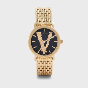 Versace Men’s Quartz Swiss Made Stainless Steel Black Dial 36mm Watch VEHC00619
