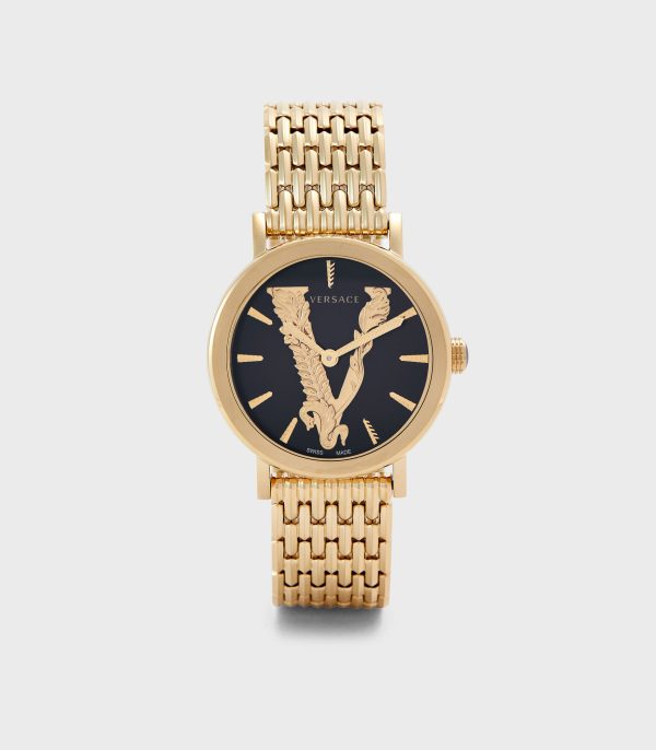 Versace Men’s Quartz Swiss Made Stainless Steel Black Dial 36mm Watch VEHC00619