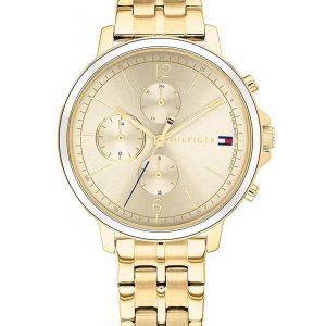 Tommy Hilfiger Women’s Quartz Stainless Steel Gold Dial 38mm Watch 1782189