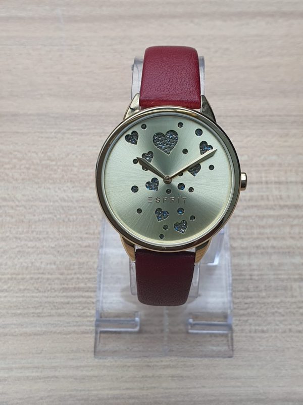 Esprit Women’s Quartz Leather Strap Gold Dial 38mm Watch ES109782