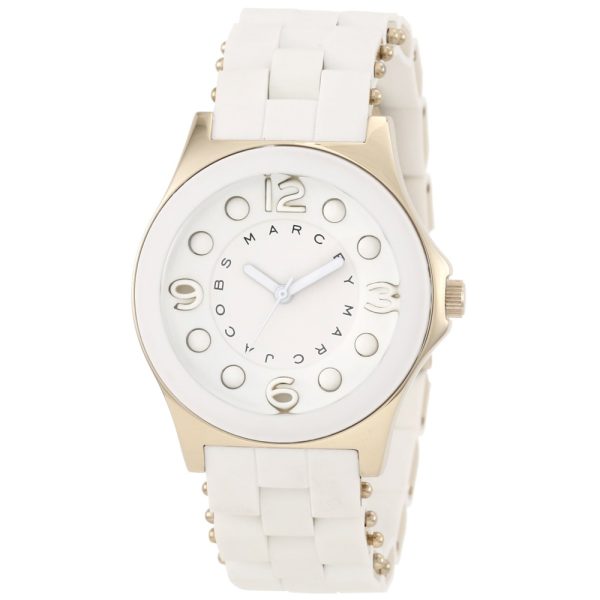 Marc by Marc Jacobs Women’s Quartz Silicone Stainless Steel Chain White Dial 36mm Watch MBM2526