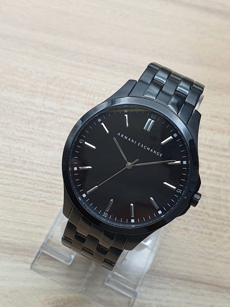 Armani Exchange Men’s Quartz Stainless Steel Black Dial 46mm Watch ...