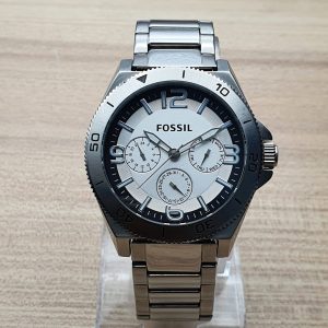 Fossil Men’s Quartz Stainless Steel White Dial 45mm Watch BQ2019