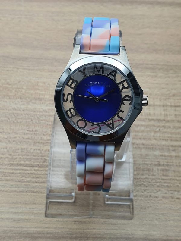 Marc by Marc Jacobs Women’s Quartz Silicone Strap Blue Dial 34mm Watch MBM1337