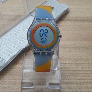 Swatch Women’s Swiss Made Digital Silicone Strap Multi Dial 34mm Watch YLS2003