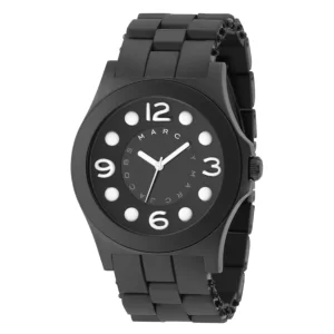 Marc by Marc Jacobs Women’s Quartz Silicone & Stainless Steel Chain Black Dial 36mm Watch MBM2527