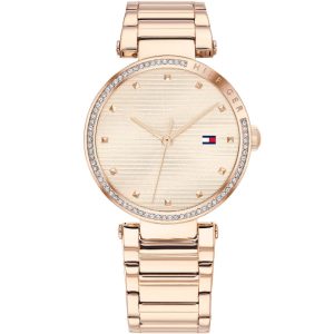Tommy Hilfiger Women’s Quartz Stainless Steel Rose Gold Dial 32mm Watch 1782237