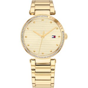 Tommy Hilfiger Women’s Quartz Stainless Steel Gold Dial 32mm Watch 1782235