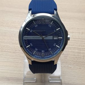 Armani Exchange Men’s Quartz Silicone Strap Blue Dial 46mm Watch AX2133/2