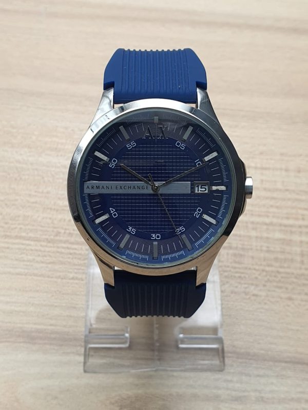 Armani Exchange Men’s Quartz Silicone Strap Blue Dial 46mm Watch AX2133/2