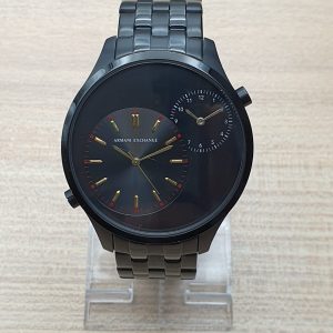 Armani Exchange Men’s Quartz Stainless Steel Dual Time Black Dial 48mm Watch AX2168