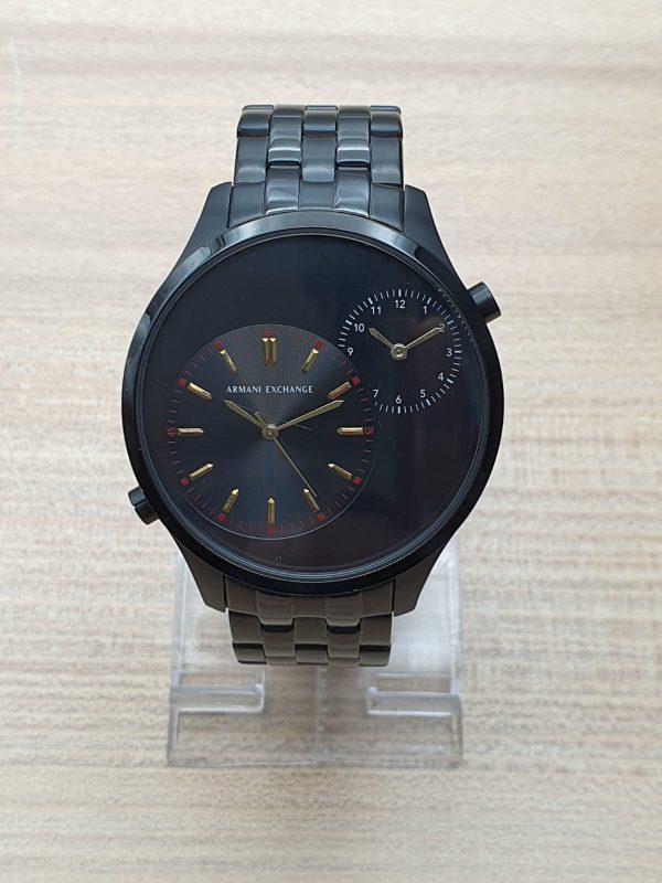 Armani Exchange Men’s Quartz Stainless Steel Dual Time Black Dial 48mm Watch AX2168