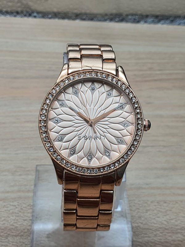 Esprit Women’s Quartz Stainless Steel Rose Gold Dial 38mm Watch ES16L142