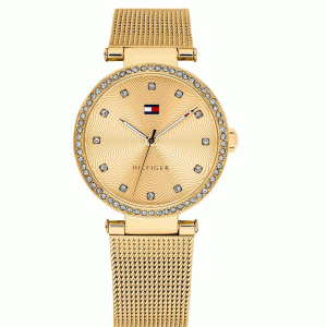 Tommy Hilfiger Women’s Quartz Stainless Steel Gold Dial 32mm Watch 1781864