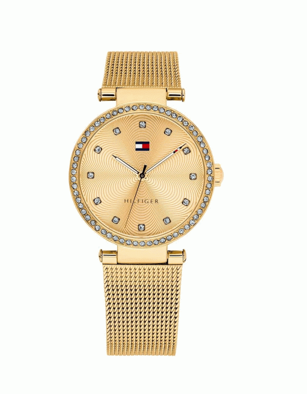 Tommy Hilfiger Women’s Quartz Stainless Steel Gold Dial 32mm Watch ...