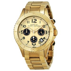 Marc by Marc Jacobs Women’s Quartz Stainless Steel Gold Dial 40mm Watch MBM3158