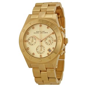 Marc by Marc Jacobs Women’s Quartz Stainless Steel Gold Dial 40mm Watch MBM3101