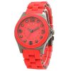 Marc by Marc Jacobs Women’s Quartz Silicone & Stainless Steel Chain Red Dial 36mm Watch MBM2590
