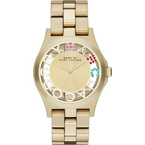 Marc by Marc Jacobs Women’s Quartz Stainless Steel Gold Dial 40mm Watch MBM3263