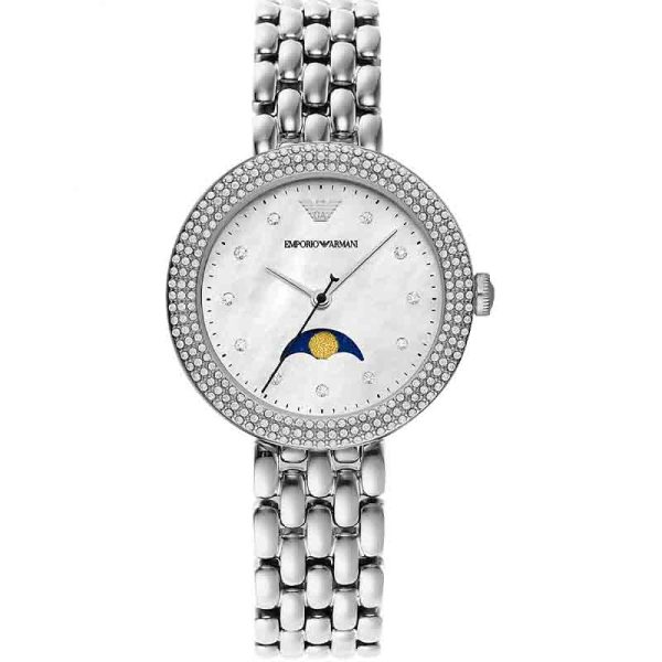 Emporio Armani Women’s Quartz Stainless Steel Mother of Pearl Dial 32mm Watch AR11461