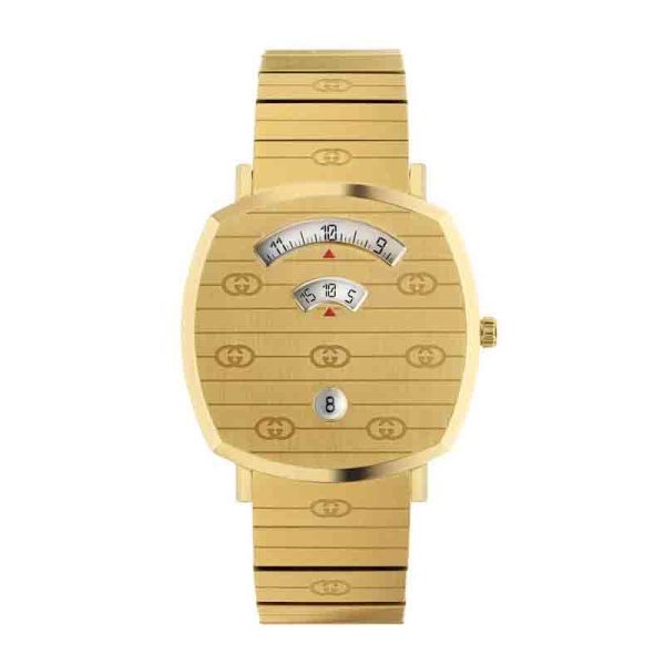 Gucci Men’s Swiss Made Quartz Gold Stainless Steel White Dial 38mm Watch YA157409