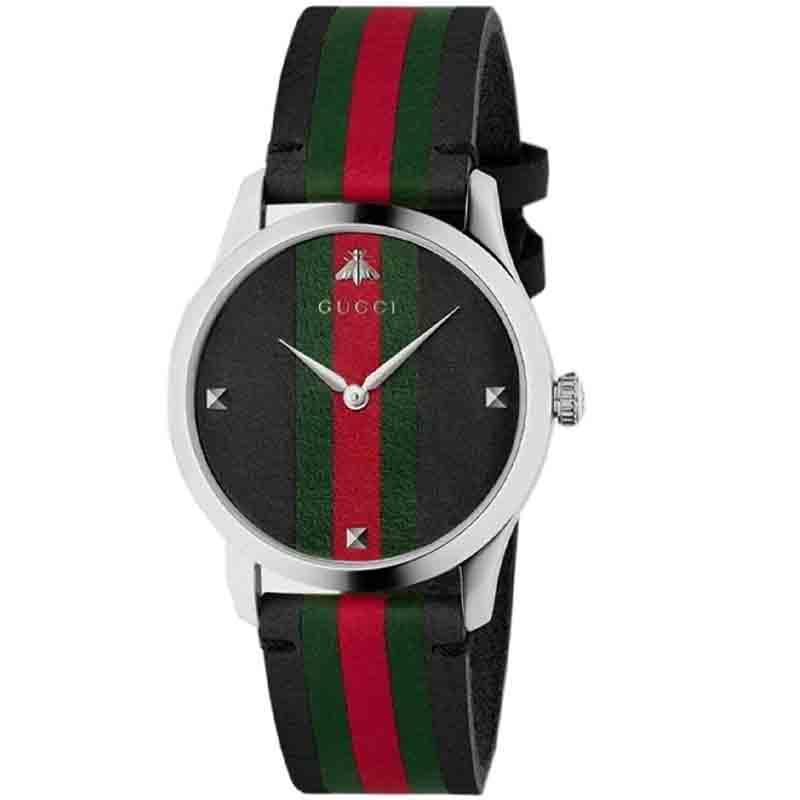Top 40+ imagen gucci watch mens leather strap - Giaoduchtn.edu.vn
