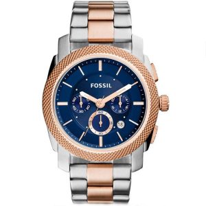 Fossil Men’s Quartz Stainless Steel Blue Dial 36mm Watch FS5037