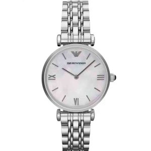 Emporio Armani Women’s Quartz Stainless Steel Mother of Pearl Dial 32mm Watch AR1682
