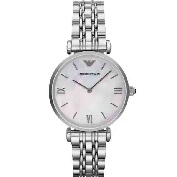 Emporio Armani Women’s Quartz Stainless Steel Mother of Pearl Dial 32mm Watch AR1682