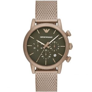 Emporio Armani Men’s Chronograph Quartz Stainless Steel Green Dial 41mm Watch AR11428