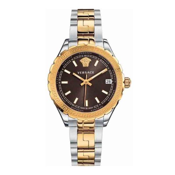 Versace Women’s Quartz Swiss Made Two-tone Stainless Steel Brown Dial 35mm Watch V12040015