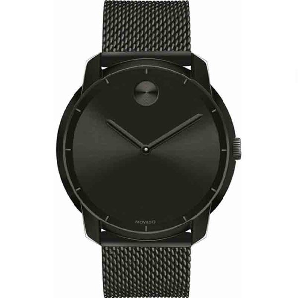 Movado Men’s Quartz Swiss Made Black Stainless Steel Black Dial 44mm Watch 3600261