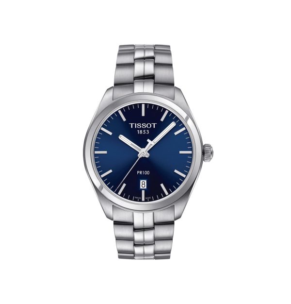 TISSOT Men’s Quartz Swiss Made Stainless Steel Blue Dial 39mm Watch T101.410.11.041.00