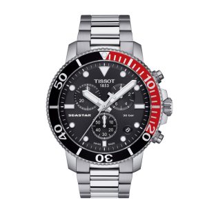 TISSOT Men’s Quartz Swiss Made Stainless Steel Black Dial 45mm Watch T120.417.11.051.01