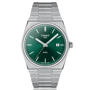 TISSOT PRX Men’s Quartz Swiss Made Stainless Steel Green Dial 40mm Watch T137.410.11.091.00