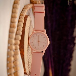 BCBGMAXAZRIA Women’s Quartz Silicone Strap Pink Dial 33mm Watch BGG0605