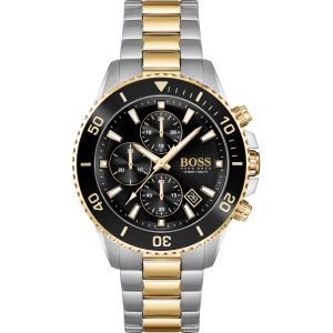 Hugo Boss Men’s Quartz Two-tone Stainless Steel Black Dial 45mm Watch 1513908
