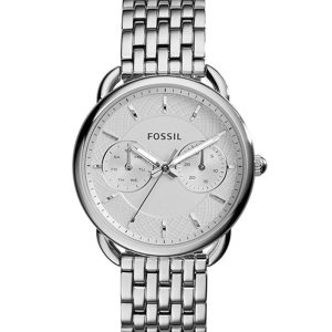 Fossil Women’s Quartz Silver Stainless Steel White Dial 34mm Watch ES3712