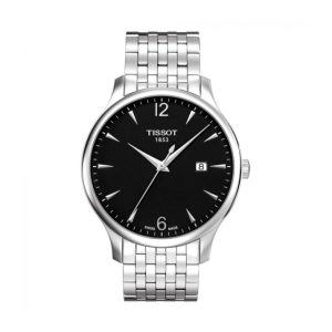 TISSOT Men’s Quartz Swiss Made Stainless Steel Black Dial 42mm Watch T0636101105700