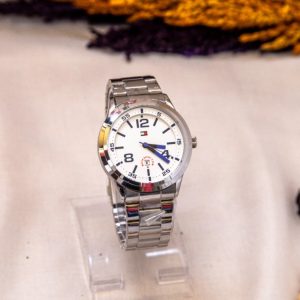 Tommy Hilfiger Men’s Quartz Silver Stainless Steel White Dial 42mm Watch TH2411951593