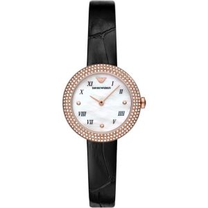 Emporio Armani Women’s Quartz Leather Strap Mother Of Pearl Dial 30mm Watch AR11356