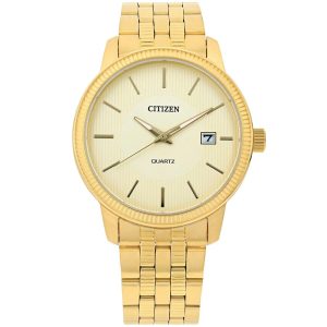 Citizen Men’s Quartz Gold Stainless Steel White Dial 41mm Watch DZ0052-51P